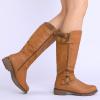 image:imageDREAM PAIRS Womens Knee High Boots Comfortable Riding Boots Side Zipper Fall Boots with BuckleCamel