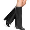 image:imageDREAM PAIRS Womens Knee High Boots Fold Over Chunky High Heels Long Boots Zipper Pointed Toe Dress Tall Boots Party Fashion Boots