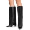 image:imageDREAM PAIRS Womens Knee High Boots Fold Over Chunky High Heels Long Boots Zipper Pointed Toe Dress Tall Boots Party Fashion Boots