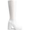 image:imageDREAM PAIRS Womens Knee High Boots Square Toe Chunky Block Heel Side Zipper Platform Gogo BootsWhite