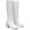 image:imageDREAM PAIRS Womens Knee High Boots Square Toe Chunky Block Heel Side Zipper Platform Gogo BootsWhite