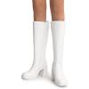 image:imageDREAM PAIRS Womens Knee High Boots Square Toe Chunky Block Heel Side Zipper Platform Gogo BootsWhite