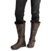 image:imageDREAM PAIRS Womens Knee High Boots Thick Faux Fur Lined Winter Snow Warm Boots with ZipperBrownPu