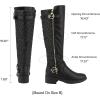 image:imageDREAM PAIRS Womens Knee High Boots Wide Calf Low Heel Riding Boots Fall Tall Boots for WomenBlack