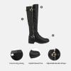 image:imageDREAM PAIRS Womens Knee High Boots Wide Calf Low Heel Riding Boots Fall Tall Boots for WomenBlack