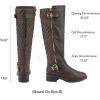 image:imageDREAM PAIRS Womens Knee High Boots Wide Calf Low Heel Riding Boots Fall Tall Boots for WomenBrown