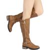 image:imageDREAM PAIRS Womens Knee High Boots Wide Calf Low Heel Riding Boots Fall Tall Boots for WomenCamel