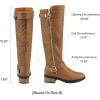 image:imageDREAM PAIRS Womens Knee High Boots Wide Calf Low Heel Riding Boots Fall Tall Boots for WomenCamel