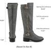 image:imageDREAM PAIRS Womens Knee High Boots Wide Calf Low Heel Riding Boots Fall Tall Boots for WomenGrey