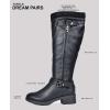 image:imageDREAM PAIRS Womens Knee High Boots Wide Calf Low Heel Riding Boots Fall Tall Boots for WomenGreywidet