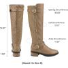 image:imageDREAM PAIRS Womens Knee High Boots Wide Calf Low Heel Riding Boots Fall Tall Boots for WomenKhaki