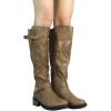 image:imageDREAM PAIRS Womens Knee High Boots Wide Calf Low Heel Riding Boots Fall Tall Boots for WomenKhaki