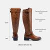 image:imageDREAM PAIRS Womens Knee High Boots Wide Calf Low Heel Riding Boots Fall Tall Boots for WomenTan