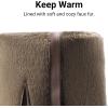 image:imageDREAM PAIRS Womens Knee High Low Hidden Wedge Boots Suede Faux Fur Lining Side Zipper Knee High Buckle BootsBrown