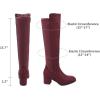 image:imageDREAM PAIRS Womens Knee High Stretchy Fashion BootsBurgundy