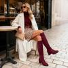 image:imageDREAM PAIRS Womens Knee High Stretchy Fashion BootsBurgundy