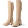 image:imageDREAM PAIRS Womens Knee High Stretchy Fashion BootsNudesuede