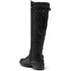 image:imageDREAM PAIRS Womens KneeHigh Boots Comfortable Chunky Block Heel Round Toe Side Zipper Riding Fashion Buckles Biker Motorcycle BootsBlack