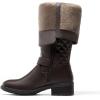 image:imageDREAM PAIRS Womens KneeHigh Boots Comfortable Chunky Block Heel Round Toe Side Zipper Riding Fashion Buckles Biker Motorcycle BootsBrown