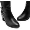 image:imageDREAM PAIRS Womens KneeHigh Boots Comfortable Chunky Block Heel Side ZipperBlackpu