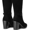 image:imageDREAM PAIRS Womens KneeHigh Boots Comfortable Chunky Block Heel Side ZipperBlacksuede