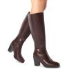 image:imageDREAM PAIRS Womens KneeHigh Boots Comfortable Chunky Block Heel Side ZipperBrownpu
