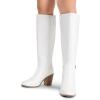 image:imageDREAM PAIRS Womens KneeHigh Boots Comfortable Chunky Block Heel Side ZipperWhitepu