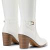 image:imageDREAM PAIRS Womens KneeHigh Boots Comfortable Chunky Block Heel Side ZipperWhitepu