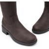 image:imageDREAM PAIRS Womens Lace Up Back Knee High Fashion Boots Low Block Heel Riding Boots Round Toe Side Zipper Fall BootsBrownnubuck