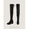 image:imageDREAM PAIRS Womens Laurence Over The Knee Thigh High Chunky Heel Boots Long Stretch Sexy Fall BootsBlack