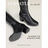image:imageDREAM PAIRS Womens Laurence Over The Knee Thigh High Chunky Heel Boots Long Stretch Sexy Fall BootsBlackPu