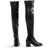 image:imageDREAM PAIRS Womens Laurence Over The Knee Thigh High Chunky Heel Boots Long Stretch Sexy Fall BootsBlackpu