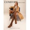 image:imageDREAM PAIRS Womens Laurence Over The Knee Thigh High Chunky Heel Boots Long Stretch Sexy Fall BootsBrownSuede