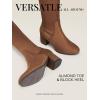 image:imageDREAM PAIRS Womens Laurence Over The Knee Thigh High Chunky Heel Boots Long Stretch Sexy Fall BootsBrownSuede