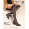 image:imageDREAM PAIRS Womens Laurence Over The Knee Thigh High Chunky Heel Boots Long Stretch Sexy Fall BootsKhaki