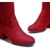 image:imageDREAM PAIRS Womens Laurence Over The Knee Thigh High Chunky Heel Boots Long Stretch Sexy Fall BootsRed
