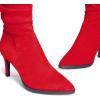 image:imageDREAM PAIRS Womens Mid Calf Boots High Heels Pointed Toe Zip Fashion Dressy BootRedsuede
