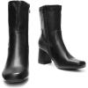 image:imageDREAM PAIRS Womens Mid Calf Gogo Boots Low Block Heel Square Toe Ankle Boot with Zipper for Party Cosplay DanceBlack