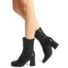 image:imageDREAM PAIRS Womens Mid Calf Gogo Boots Low Block Heel Square Toe Ankle Boot with Zipper for Party Cosplay DanceBlack