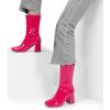 image:imageDREAM PAIRS Womens Mid Calf Gogo Boots Low Block Heel Square Toe Ankle Boot with Zipper for Party Cosplay DanceHot Pink
