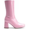 image:imageDREAM PAIRS Womens Mid Calf Gogo Boots Low Block Heel Square Toe Ankle Boot with Zipper for Party Cosplay DancePink