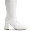 image:imageDREAM PAIRS Womens Mid Calf Gogo Boots Low Block Heel Square Toe Ankle Boot with Zipper for Party Cosplay DanceWhitepat1