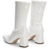 image:imageDREAM PAIRS Womens Mid Calf Gogo Boots Low Block Heel Square Toe Ankle Boot with Zipper for Party Cosplay DanceWhitepat1