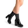 image:imageDREAM PAIRS Womens Mid Calf Gogo Boots Platform High Chunky Block Heel Square Toe Ankle BootsBlackpat