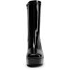image:imageDREAM PAIRS Womens Mid Calf Gogo Boots Platform High Chunky Block Heel Square Toe Ankle BootsBlackpat