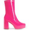 image:imageDREAM PAIRS Womens Mid Calf Gogo Boots Platform High Chunky Block Heel Square Toe Ankle BootsHot Pinkpat