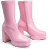 image:imageDREAM PAIRS Womens Mid Calf Gogo Boots Platform High Chunky Block Heel Square Toe Ankle BootsPink
