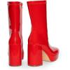 image:imageDREAM PAIRS Womens Mid Calf Gogo Boots Platform High Chunky Block Heel Square Toe Ankle BootsRedpat