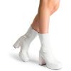 image:imageDREAM PAIRS Womens Mid Calf Gogo Boots Platform High Chunky Block Heel Square Toe Ankle BootsWhitepat