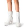 image:imageDREAM PAIRS Womens Mid Calf Gogo Boots Platform High Chunky Block Heel Square Toe Ankle BootsWhitepat